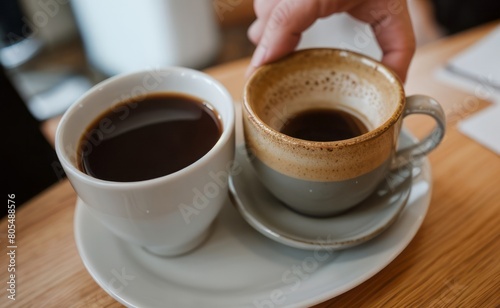 close up shot professional photograph of cup of coffee