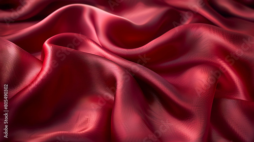 Red silk, satin fabric texture, background, wallparer 