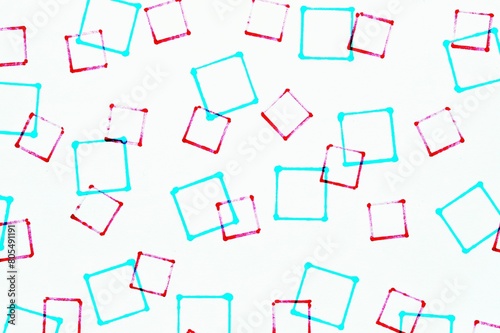 Felt pen doodle scribbles with colored square. Abstract texture drawn with felt-tip pen. colorful felt tip ink markers handwritten drawn lines. Sketch concept. Seamless pattern