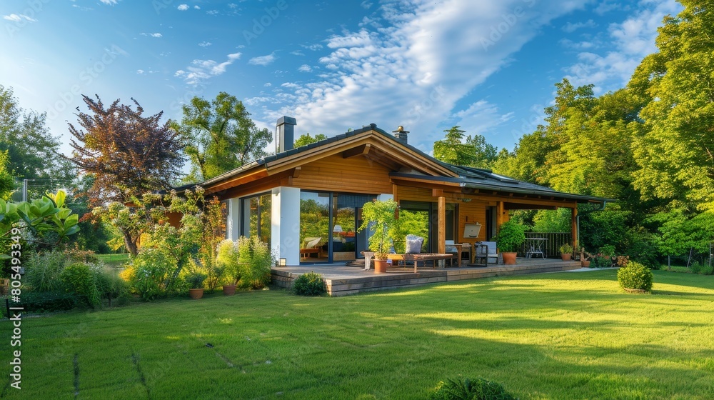 Eco Home with Ground Heat Pump and Lush Greenery Eco Home with Ground Heat Pump and Lush Greenery