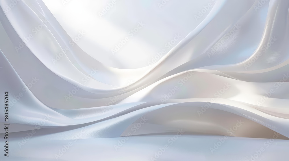 Obraz premium Retrothemed posters frame the Background, showcasing minimal white with gentle wavy lines for a classic touch, Sharpen 3d rendering background