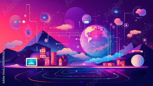 emerging technologies advancements banner, tech accelerators and innovation networks