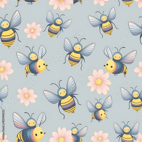 beautiful bee pattern 