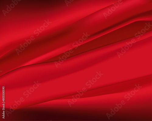 Red silk fabric, gradient texture