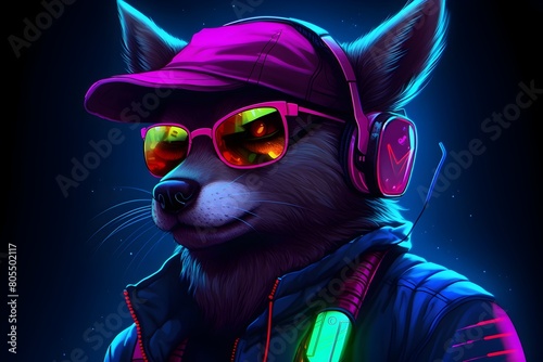 Glorious Neon Animal Radiating Vintage Britpop Style