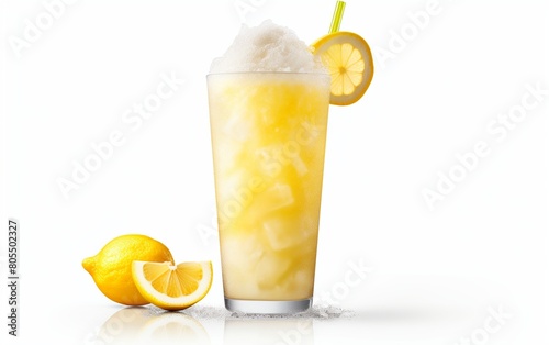 White Background Featuring Frosted Lemonade