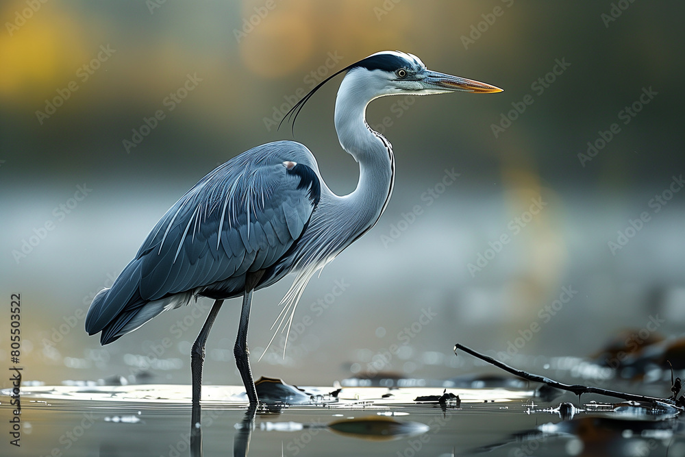 Naklejka premium Birdwatching and wildlife photography in nature reserves 