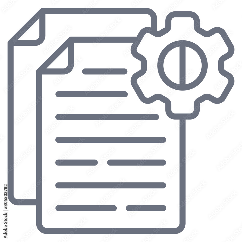 Fototapeta premium Document Management Icon Element For Design