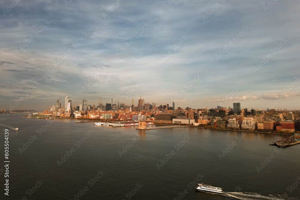 Aerial View of New York City, Manhattan.