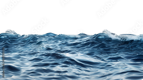 superficie del mare blu increspato senza sfondo