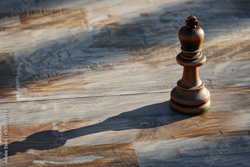 Trust Yourself Business Leadership Concept. Chess Pawn with King Shadow represents Trust, Building