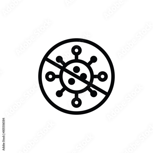 vector icon illustration of Stop Virus, advocating for health and safety measures to prevent the spread of infectious diseases