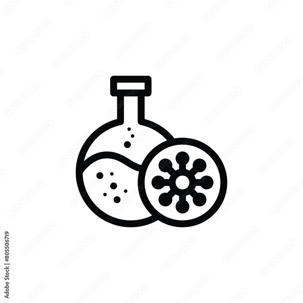 vector icon illustration of bacterial diagnosis, representing the identification and analysis of microbial infections vector icon illustration of bacterial diagnosis, representing the identification and analysis of microbial infections