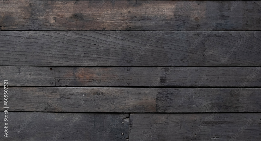 Obraz premium Weathered Wooden Planks Wall Background material design construction