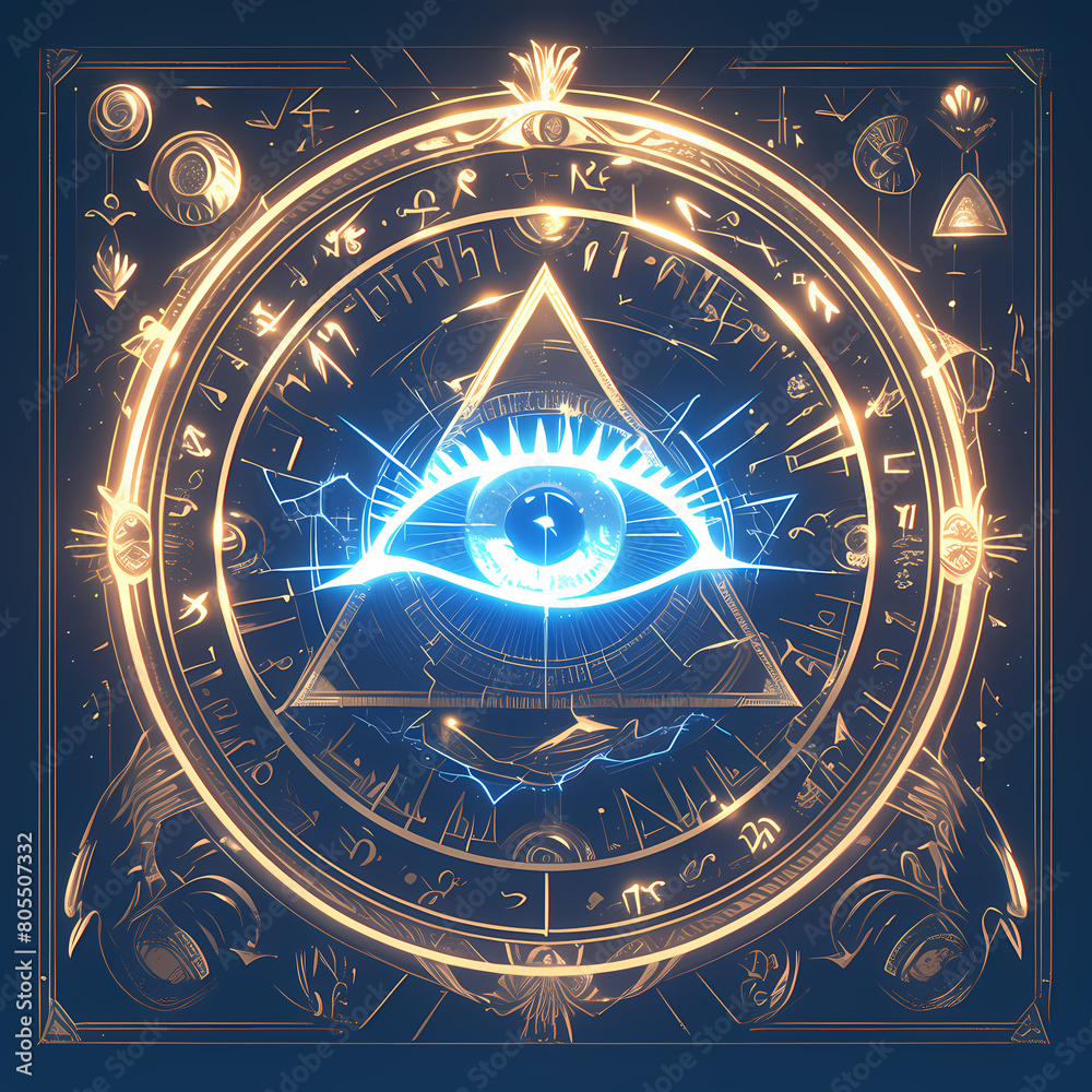 Illuminated Eye of Horus – Mystical Emblem of Ancient Wisdom and Knowledge