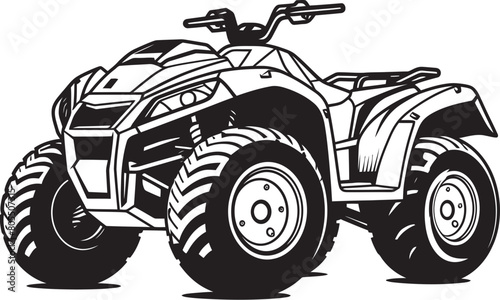 Heart Pounding ATV Expedition Detailed Vector Graphics Compilation