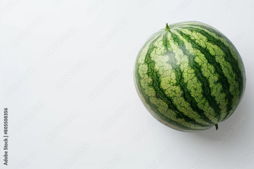 fresh whole watermelon on clean white background minimalist food stock photo fresh whole watermelon on clean white background minimalist food stock photo