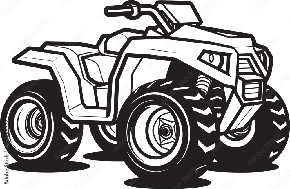 Off Road ATV Excitement Detailed Vector Graphics Set