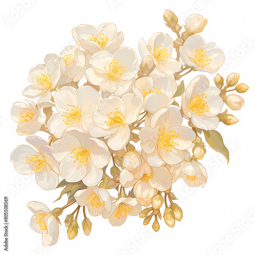 A Vibrant Collection of Delicate Orange Blossoms, Perfect for Elegant Floral Arrangements and Romantic Scenes