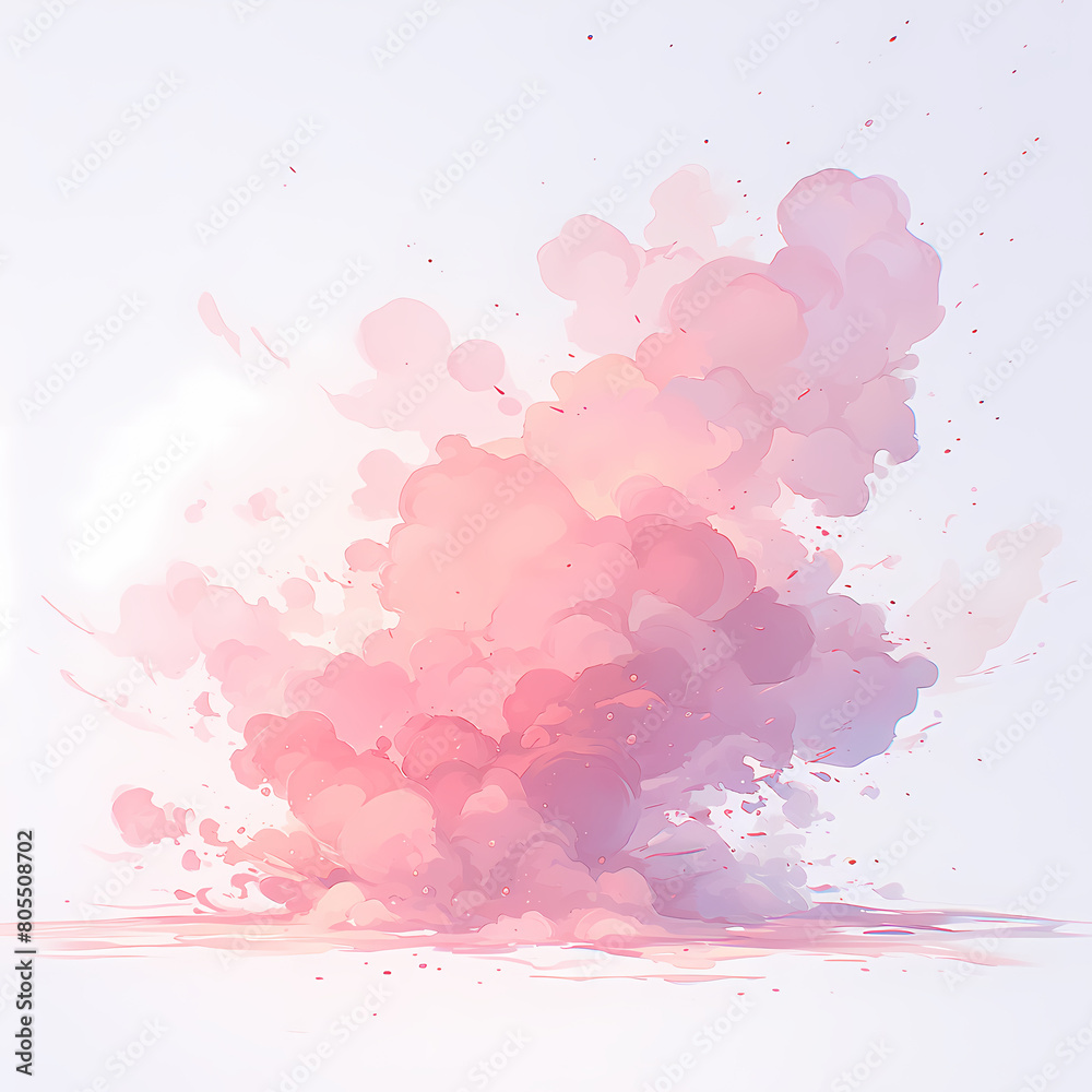 Vibrant and Volatile: An Exciting Pink Powder Explosion