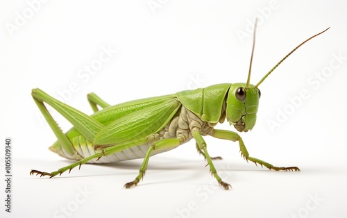 Grasshopper on Pure White