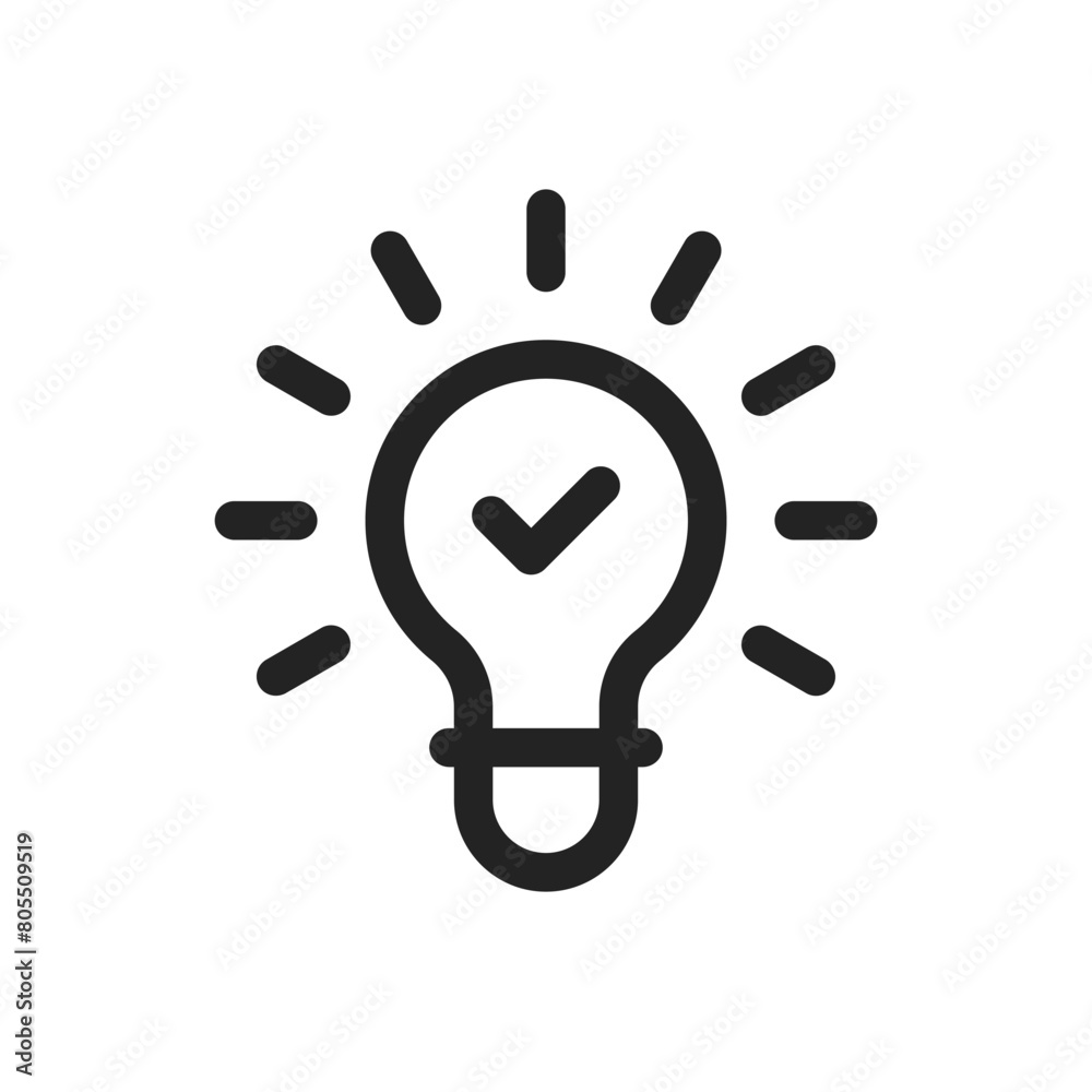 insight or tip icon with thin line light bulb insight or tip icon with thin line light bulb