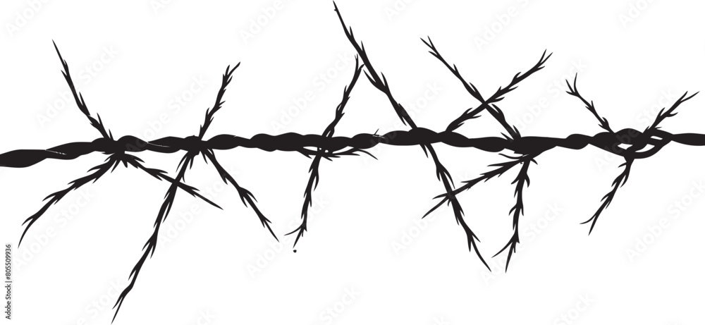 Vibrant Barbed Wire Vector Art Dynamic Expressions