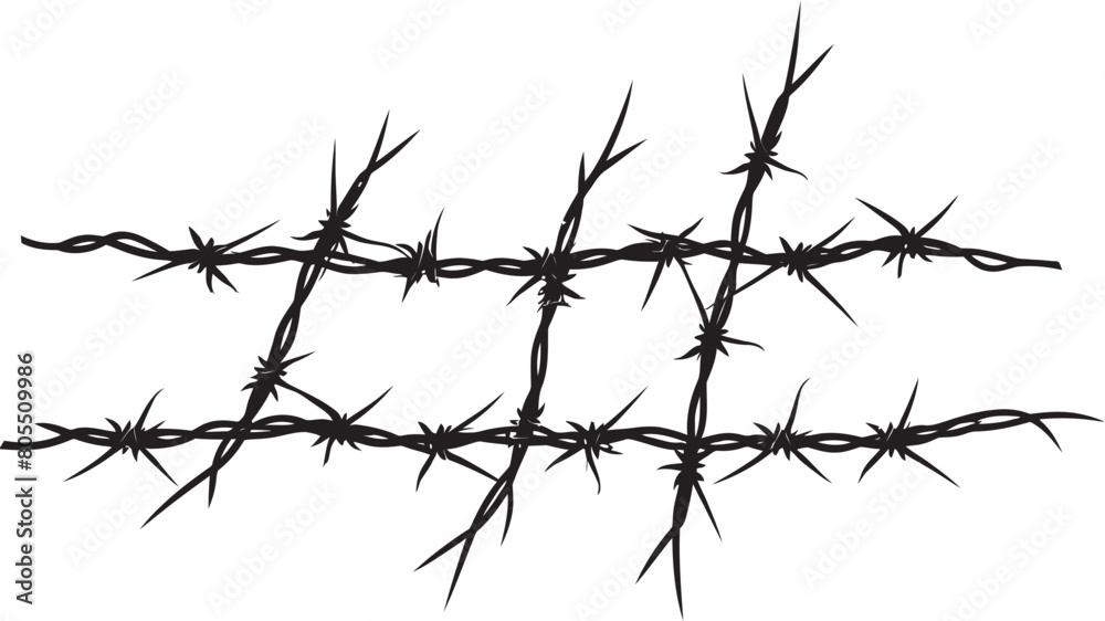 Intriguing Barbed Wire Vector Patterns Compelling Details