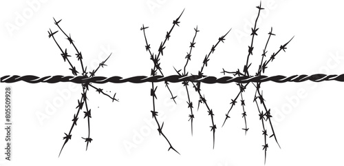 Bold Barbed Wire Vector Imagery Impactful Statements