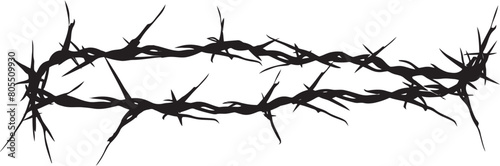 Grunge Barbed Wire Vector Elements Raw Intensity