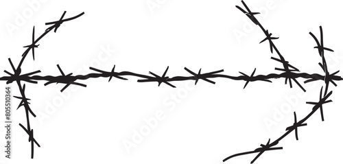 Mysterious Barbed Wire Vector Renderings Intriguing Mystery