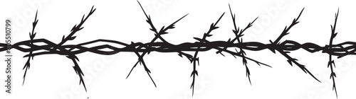 Dynamic Barbed Wire Vector Designs Movement and Energy