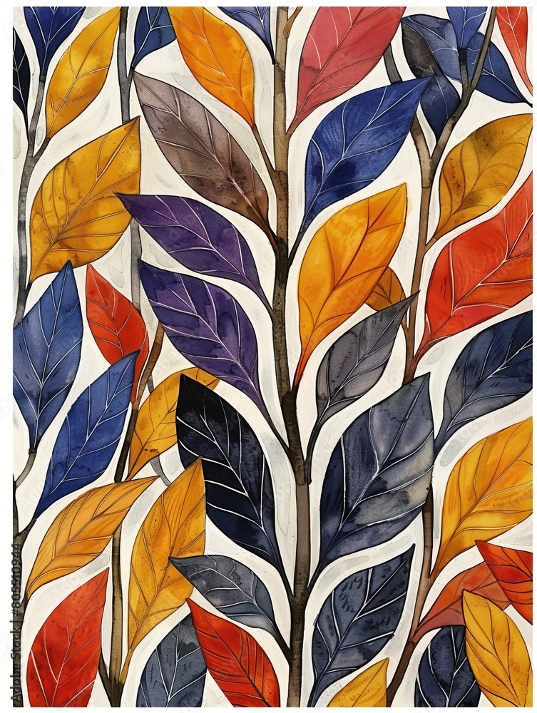 pattern with leaves pattern with leaves
