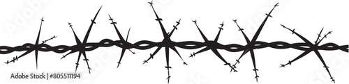 Abstract Barbed Wire Vector Illustrations Conceptual Artistry © The biseeise