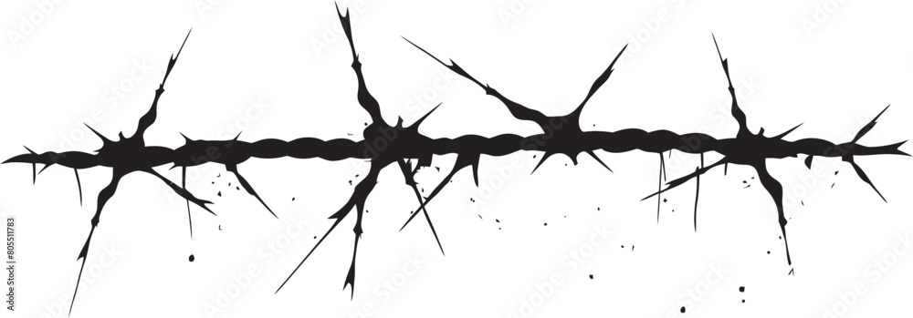 Elegant Barbed Wire Vector Illustrations Refined Renderings