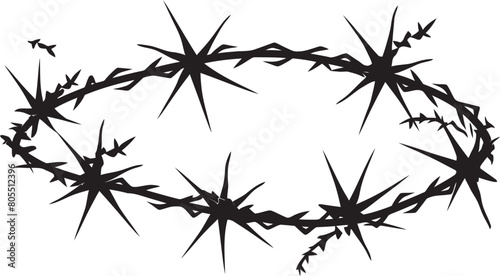 Industrial Barbed Wire Vector Art Gritty Realism © The biseeise