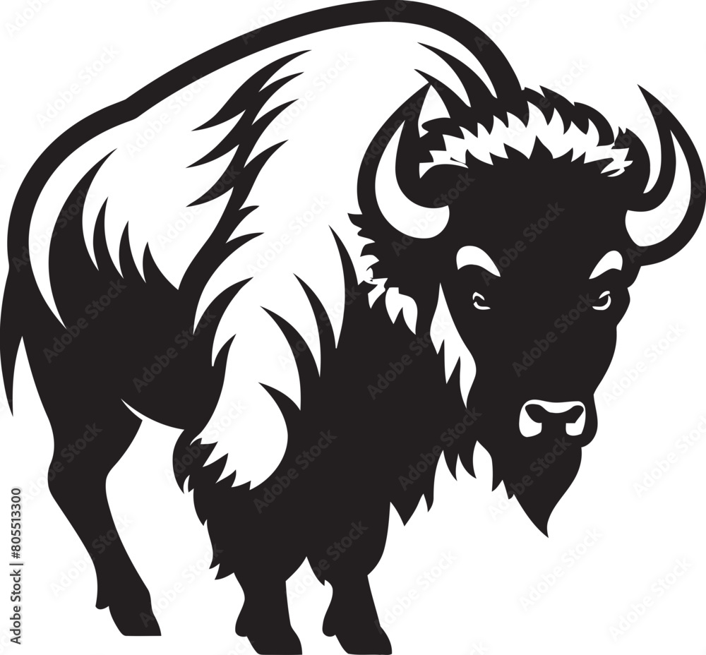 Bison Heraldry Graphic Emblem