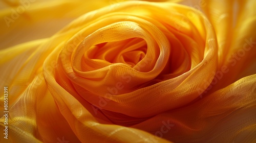 Crisp  ultra HD image of a saffron-colored scarf  ideal for fashion and winter apparel promotions