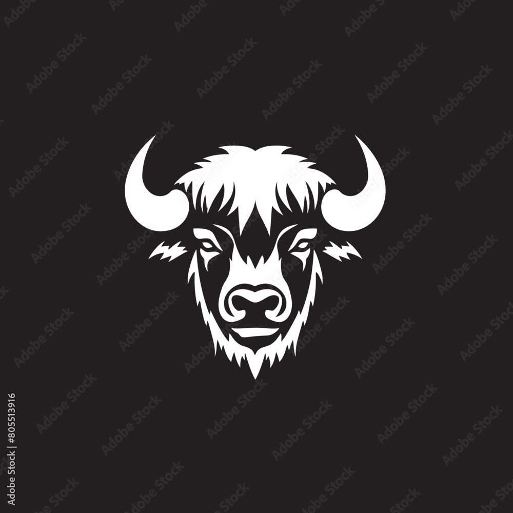 Bison Heraldry Graphic with Regal Touch