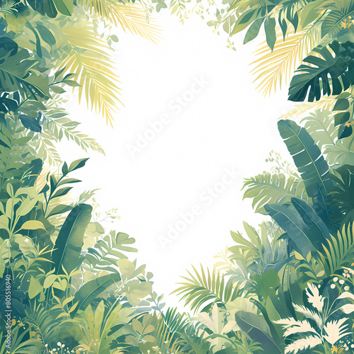 Explore the vibrant greenery of a tropical jungle with this captivating cutout graphic. Perfect for creative projects and marketing materials  it s sure to bring a touch of nature s beauty to your