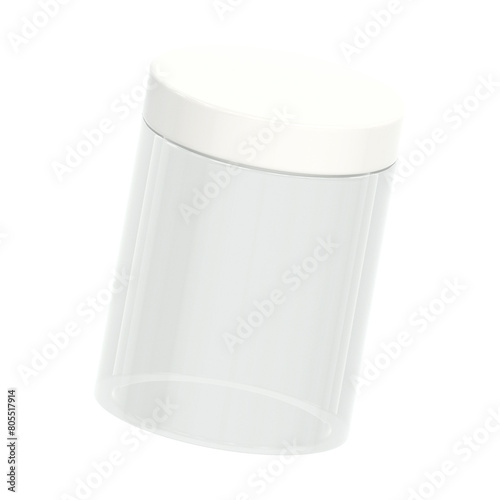 3D Makeup Glass Container Large