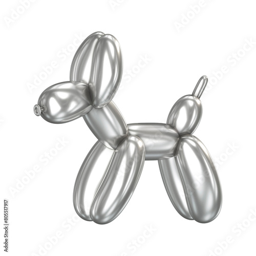3D Metallic Balloon Dog