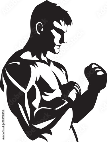 Victory Triumph Vector Illustration of Celebrated Boxer