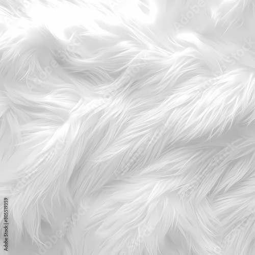 Luxurious White Fur Textured Wallpaper for High-End Advertising and Fashion Photography