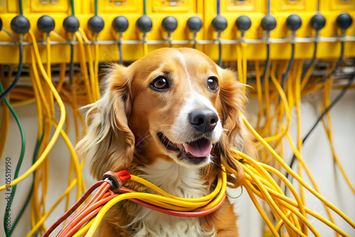 Dog Managing Switchboard photo