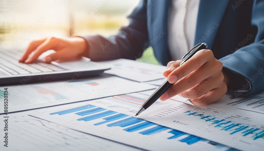Professional Analysing Graphs and Charts - Financial Accountant studying Numbers - Business Audit - Finance Managers making up Balance - Analyst working at a Desk - Data Strategy - Stockbroker Professional Analysing Graphs and Charts - Financial Accountant studying Numbers - Business Audit - Finance Managers making up Balance - Analyst working at a Desk - Data Strategy - Stockbroker