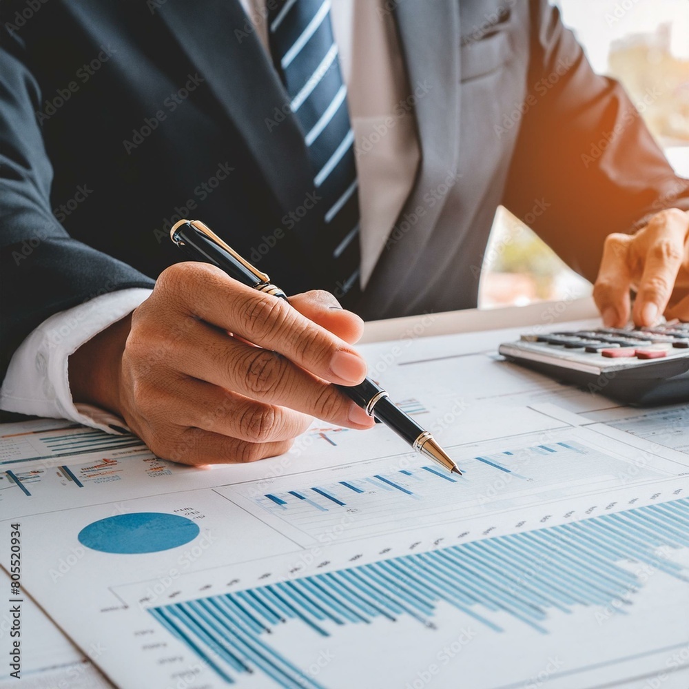 Professional Analysing Graphs and Charts - Financial Accountant studying Numbers - Business Audit - Finance Managers making up Balance - Analyst working at a Desk - Data Strategy - Stockbroker Professional Analysing Graphs and Charts - Financial Accountant studying Numbers - Business Audit - Finance Managers making up Balance - Analyst working at a Desk - Data Strategy - Stockbroker