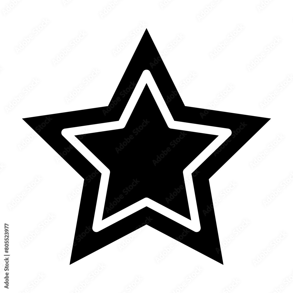 Star Vector Glyph Icon Design