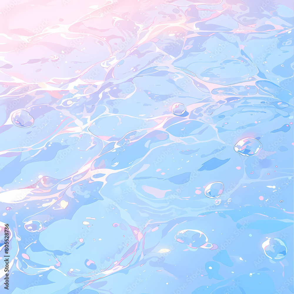 A captivating image of shimmering waters with a blend of pink and blue hues, ideal for artistic and serene backgrounds.