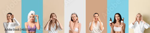 Collage of women massaging ...